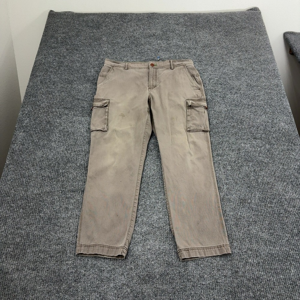 L.L. Bean Cargo Pants Mens 34x29 Brown Cotton BeanFlex Classic Fit Utility Style